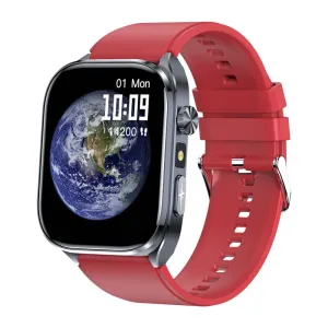 ET572 2.0-inch HD ECG PPG LED Flashlight Mini Physical Examination AI Intelligent Q&A bluetooth Call Heart Rate Blood Pressure Blood Oxygen Monitor Sleep Monitoring Blood Glucose Blood Components Measurement HRV Function IP68 Waterproof Smart Watch