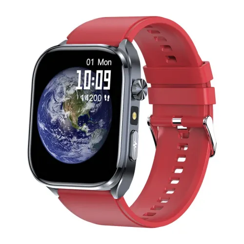 ET572 2.0-inch HD ECG PPG LED Flashlight Mini Physical Examination AI Intelligent Q&A bluetooth Call Heart Rate Blood Pressure Blood Oxygen Monitor Sleep Monitoring Blood Glucose Blood Components Measurement HRV Function IP68 Waterproof Smart Watch