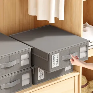 38x32x12 cm Non-woven Clothes Storage Box with Cover Bed Sheet Storage Box Clothing Fabric Sheet Organizer Wardrobe Blanket Quilt Cover