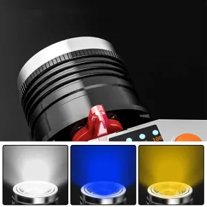 Outdoor 500LM Wave Sensor Headlamp White Yellow Blue 3 Light Source Fishing Headlights USB Charging Night Running Lamp