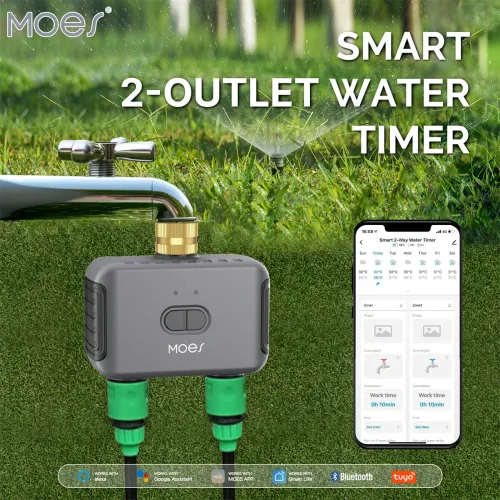 Tuya bluetooth Smart Garden Sprinkler Water Timer by 2 Way Rain Delay Filter Washer Programmable and Automatic Irrigation Controller for Garden Sprinkler Agriculture Forestry Valve