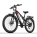 EDIRECT RANDRIDYG90B Black 48V 17AH 1000W Recommended Top Speed 25KM/H 27.5*2.4 Inch Electric Bicycle 80-90KM Mileage Range Max Load 120KG