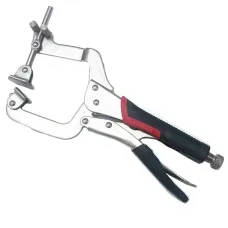 12 inch 2 in 1 Metal Face Clamp Pocket Hole Clamp Pliers Adjustable 90 Degree Right Angle Clamp Heavy Duty C Clamp