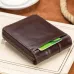 Ekphero Men's RFID Genuine Leather Wallet Large Capacity Multi-card Anti-theft Retro Design Fashion Multifunctional Wallet