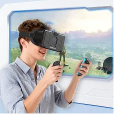 STARTRC GAMES Switch 2 VR Headset 3D Stereo Glasses Helmet with Adjustable Interpupillary/Object Distance Soft Sponge Face Mask 3D Game Console Accessory