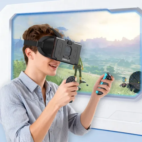 STARTRC GAMES Switch 2 VR Headset 3D Stereo Glasses Helmet with Adjustable Interpupillary/Object Distance Soft Sponge Face Mask 3D Game Console Accessory