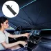 Car Front Windshield Sunshade Umbrella Portable Foldable Design Anti-UV Car Sunshade Windshield Cover for Sedans SUVs Van Trucks
