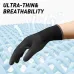 Black Nylon PU Coated Gloves Non Slip Breathable Working Gloves Lightweight Machine Washable for Gardening Woodworking Factory Machinery and Outdoor Tasks
