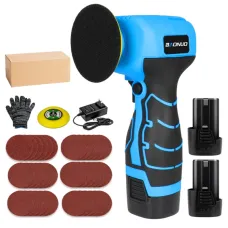 BAONUO Cordless Car Polisher Portable High Speed 16.8V Battery Powerd Waxing Rust Removal Grinding Polishing Machine Scratch Repair Waxing Tools