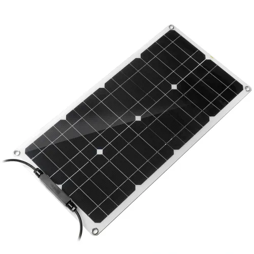 12V 25W Portable Solar Panel with Controller Trickle Battery Charger For Car Van Boat Caravan Camper