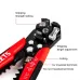 [EU Direct]KAIWEETS KWS-103 Multifunctional Wire Stripper 10-24AWG Stripping 10-22AWG Crimping Adjustable Stopper TPR Handle