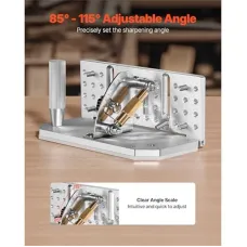 Belt Grinder Knife Jig Adjustable 85-115 Degree Aluminum Alloy Knife Sharpening Guide Compatible with Belt Sander Bench Grinder Knife Sharpener