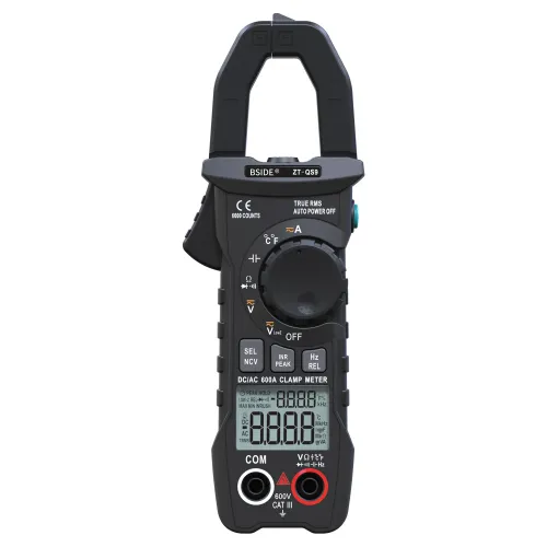 BSIDE ZT-QS9 Digital Clamp Meter 600A Current True RMS Smart Plier ammeter Auto Rang 6000 Counts Multimeter DC AC Voltage Hz Ohm NCV Tester
