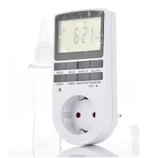 EU Plug Digital Timer Switch Large Screen 230V AC 16A Plug-in Electronic Kitchen Timer Socket Switch