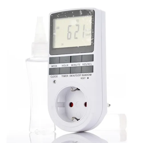 EU Plug Digital Timer Switch Large Screen 230V AC 16A Plug-in Electronic Kitchen Timer Socket Switch