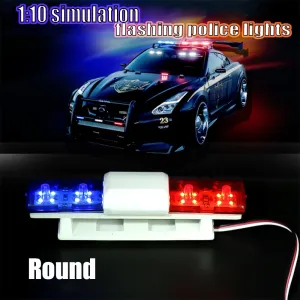 RC Car Parts LED Police Flash Light Alarming for 1/10 HSP Kyosho Tamiya Axial SCX10 D90 Vehicles Models Spare Accessories