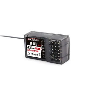 Radiolink R6F V4 2.4GHz 6CH FHSS Long Range Receiver for RC Car Boat RC6GS V2/RC4GS V2/T8FB/T8S Radio Transmitter