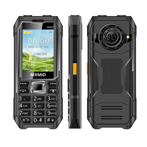 MXMID Q6000 Mini 2G GSM 2.4-inch Dual SIM Card 1800mAh FM Big Buttons Dual LED Flashlights Type-C Mobile Phone