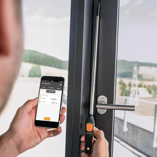 ForTesto 405i Anemometer Air speed Temperature Measurement In Duct CFM Meter Bluetooth Wireless HVAC Smart App