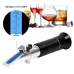 HandHeld Alcohol Refractometer Alcoholometer Alcohol Tester 0-80% Alcohol Sugar Refractometer ATC Wine Measure Tool 30%OFF
