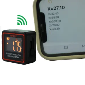 ETOPOO Mini Digital Inclinometer bluetooth Optional 90-Degree Pocket Angle Gauge Clear Display Portable Design Accurate Slope Measurements