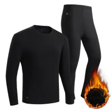 TENGOO HD-01 Heated Underwear Set Winter Heating Thermal Underwear Suit USB Electric Heating Long Johns Fleece Pajamas Skiing Clothes S-5XL