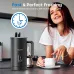 US Direct ECOWELL Milk Frother, Frother for Coffee 4 In 1, Milk Steamer Warm and Cold Foam Frother, Milk Steamer and Frother for Latte, Macchiato, Cappuccinos Silent Working 8.1oz/240 ml WMMF01 Black