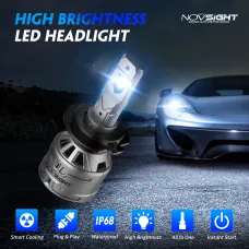 NOVSIGHT A500-N61 2PCS 13000LM/Pair 6500K Car LED Headlight Bulbs for Lighting Modification Cool White LED Headlamp 60W/Pair