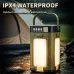 IPRee Portable Solar Camping Lantern LERechargeable Outdoor Hanging Tent Lamp Folding LWith Hook Emergency Camping Light