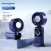 100 High Speed Handheld Fan with Smart LED Display Semiconductor Cooling Fan Portable Rechargeable Folding Small Fan