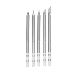 T65 Soldering Iron Tip Set 5 PCS Lead-Free Metal High Longevity Anti-Blackening Coating Efficient Soldering Performance Superior Thermal Conductivity