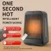 1200W PTC Dual-Purpose Mini Home Heater with Remote Control Intelligent Timing Electric Heater for Bedside Tables Office Desks Floors