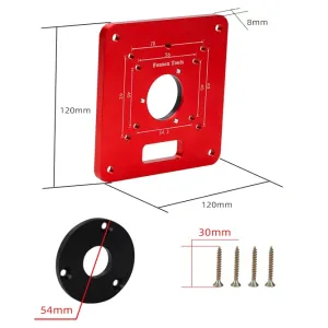 Multifunctional Aluminium Router Table Insert Plate Woodworking Trimmer Electric Wood Milling Flip Plate For DIY Working Benche 45x56 62x70