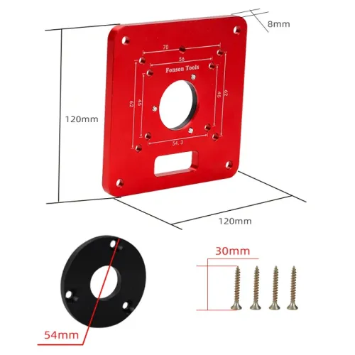 Multifunctional Aluminium Router Table Insert Plate Woodworking Trimmer Electric Wood Milling Flip Plate For DIY Working Benche 45x56 62x70