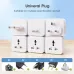 Tuya Smart Home WIFI Plug Socket 16A Universal Travel Universal Conversion Socket Outlet Power Monitor Timer Countdown Function Voice Control with Alexa Google Home