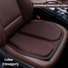3D Cooling Gel Seat Cushion Honeycomb Design Anti-Slip Base Breathable Eco-Friendly Thick Support for Car Office Home Chairs