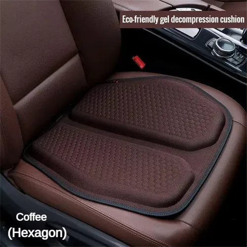 3D Cooling Gel Seat Cushion Honeycomb Design Anti-Slip Base Breathable Eco-Friendly Thick Support for Car Office Home Chairs