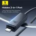 Baseus Versatile 60W USB-A+USB-C to USB-C+iP Cable PD Fast Charging Data Transmission Copper Core Line 1M/2M Long for  iPhone 16 Pro 15 Pro Max 14 13 12 for Huawei Mate XT for Xiaomi 15pro for Samsung Galaxy Z Flip6