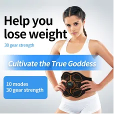 Wireless EMAbdominal Muscle Electric Stimulator Arm Waist Body Smart Trainer Shaping Massage Patch Slimming Unisex Fitness Equipment