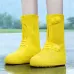 XANE1 Pair Rain Boot Bicycle Shoe Covers Waterproof Silicone High Top Non-slip Shoes Protector Outdoor Reusable Thickened Footwear for Cycling Hiking Walking