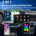 LAESD Q1BF 2-in-1 Wireless CarPlay Android Auto Smart Box Type-C Port Plug and Play Wired to Wireless Adapter