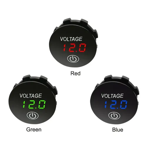 LED Digital Voltmeter 12V Waterproof Voltmeter Battery Tester with Digital Touch Display Panel for Car and Marine