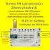 Multifunction Stereo FM Transmitter 76MHz-108MHz Frequency Range Bluetooth Audio Receiver Lithium Battery AUX USB Input Long Range FM Transmission