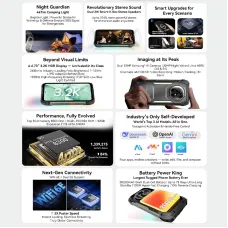 Blackview XPLORE 2 5G AI 6.73 inch 3.2K AMOLED 120Hz Display 36GB 256GB/48GB 1TB Dual 50MP Camera 20000mAh 120W Fast Charge Android 15 NFC Dimensity 8300 IP68 IP69K Waterproof Rugged Smartphone