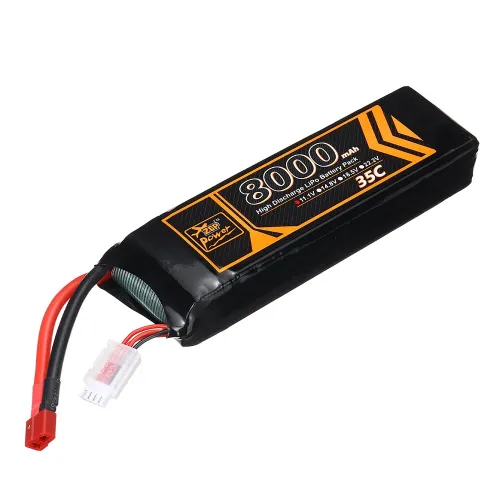ZOP Power 11.1V 8000mAh 35C 3S LiPo Battery T Deans Plug for RC Car