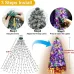 6.6 FT 16 Lines 400LED 8 Modes Christmas Tree Lights Decoration Tree Top Lights String Courtyard Garden Outdoor Waterproof Waterfall Lights LED Lights