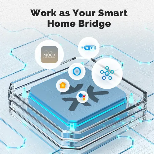 MoesHouse WM-104-M Tuya WiFi Matter Mini Smart Switch Module Relay Timer Home Automation App Remote Control Work with Alexa Google Assistant