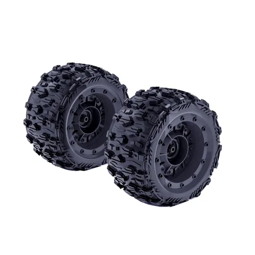 2PCS ZD Racing MT16 1/16 RC Car Parts Tires Wheels Rims Pre-Glued Vehicles Models Spare Accessories 16026