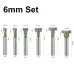 6PCS 1/4 Inch 6mm Shank Keyhole Router Bits Set T Track T-Slot Bolts Router Bit Set 1/4 & 5/16 & 3/8 & 9/16 & 1/2 & 5/8 Inch Blade Diameter