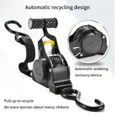 Automatic Retractable Stretch Wrapping Straps Polyester Rust-Resistant Tensioner 3.3m 680KG Wear-Resistant No Assembly Required Cargo Transportation